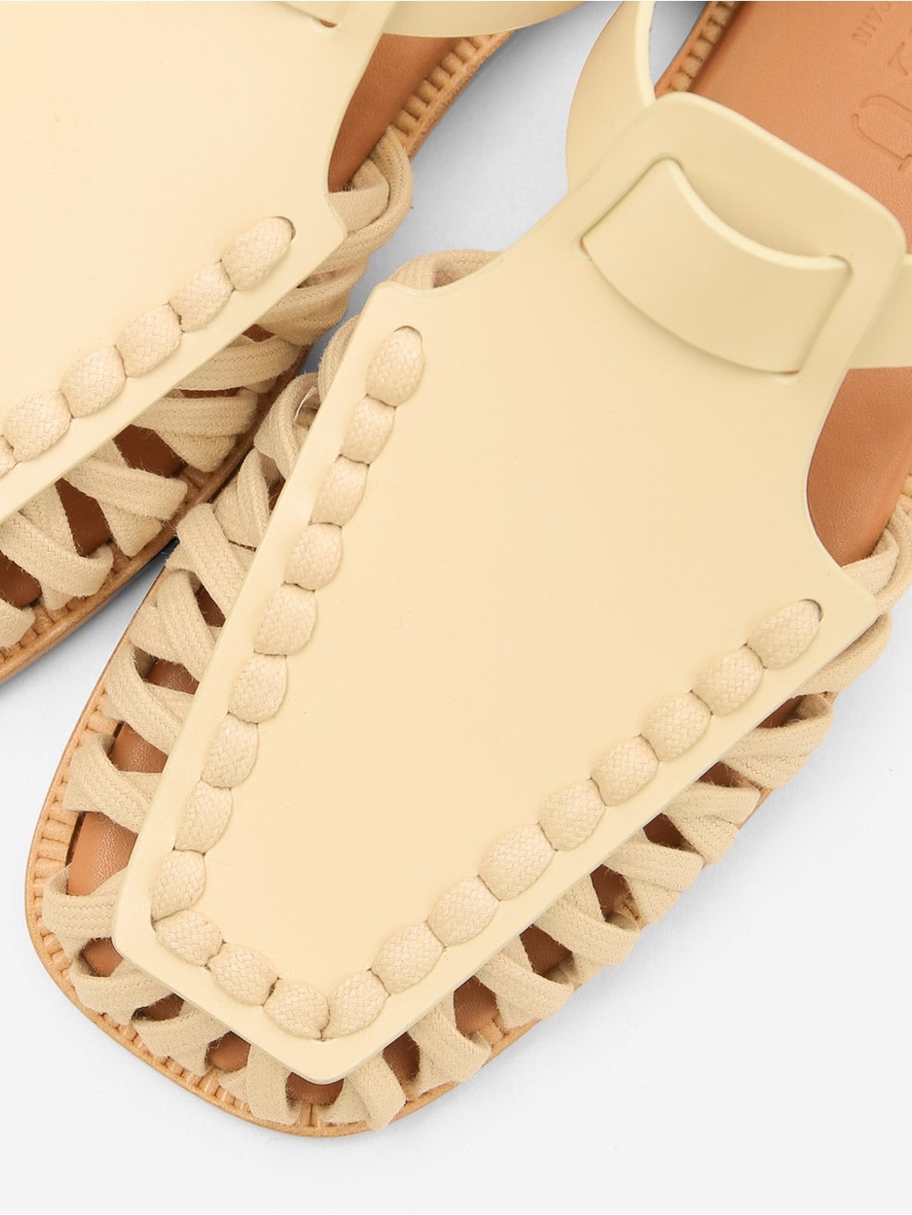 NWT Hereu ALARO square toe caged sandals cream 40 - Picture 13 of 13